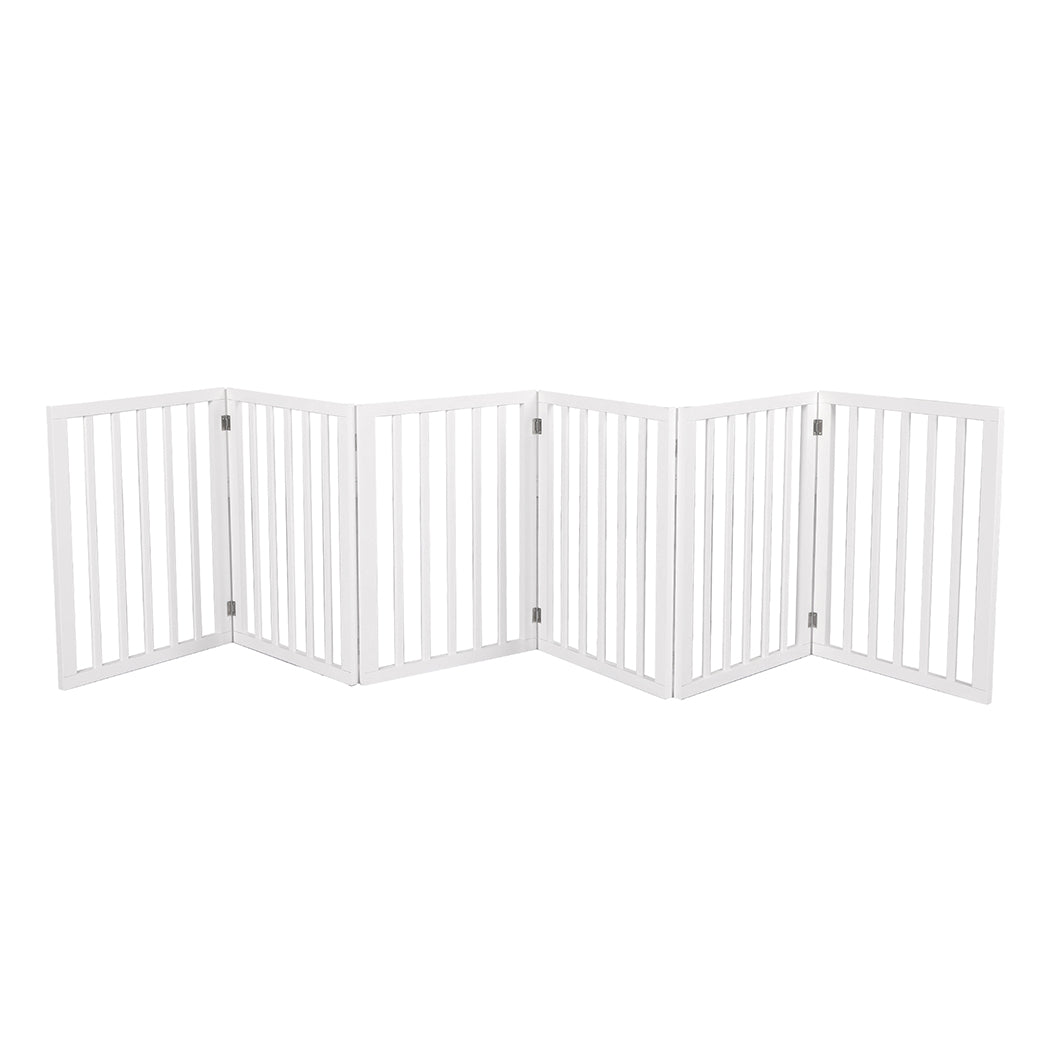 PaWz Wooden Pet Gate Dog Fence Safety White 100 Pack-1942353081358487552