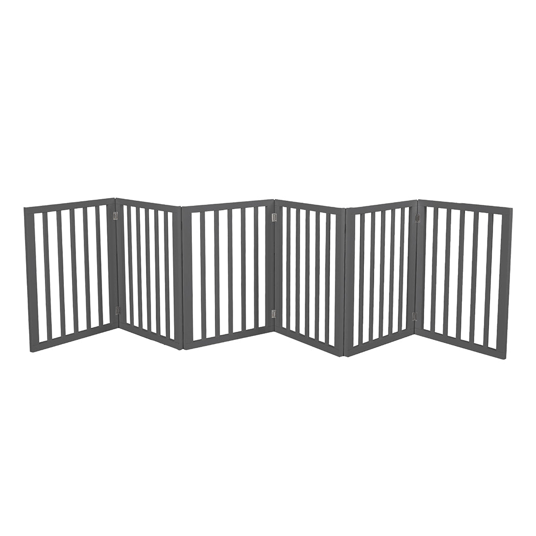 PaWz Wooden Pet Gate Dog Fence Safety Grey 100 Pack-1942353081173938176