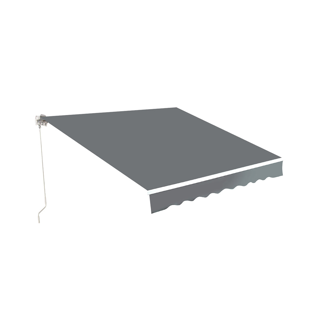 Mountview Folding Arm Awning Retractable Grey-1942353024588582912