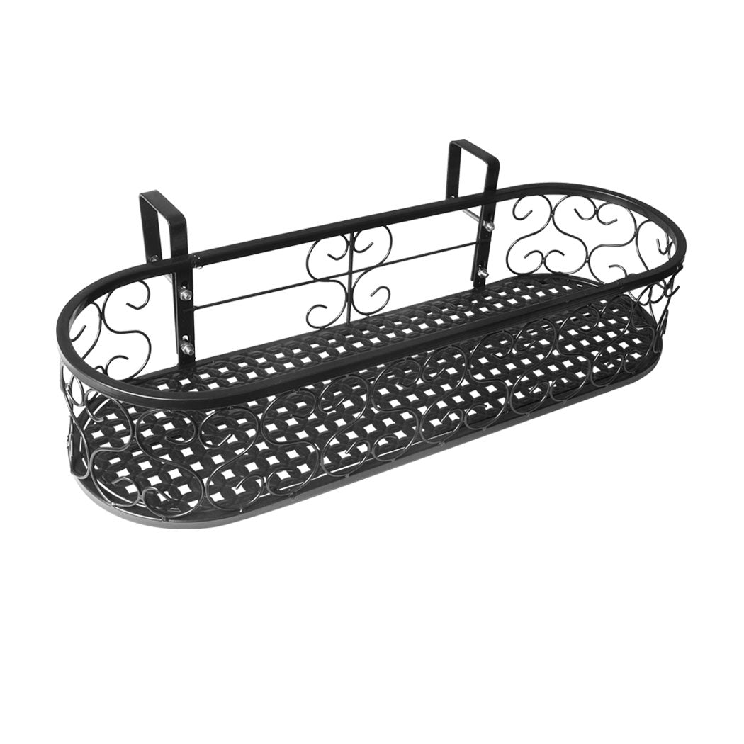 Levede Plant Stand Outdoor Indoor Home Black Oval-1942353742779256832
