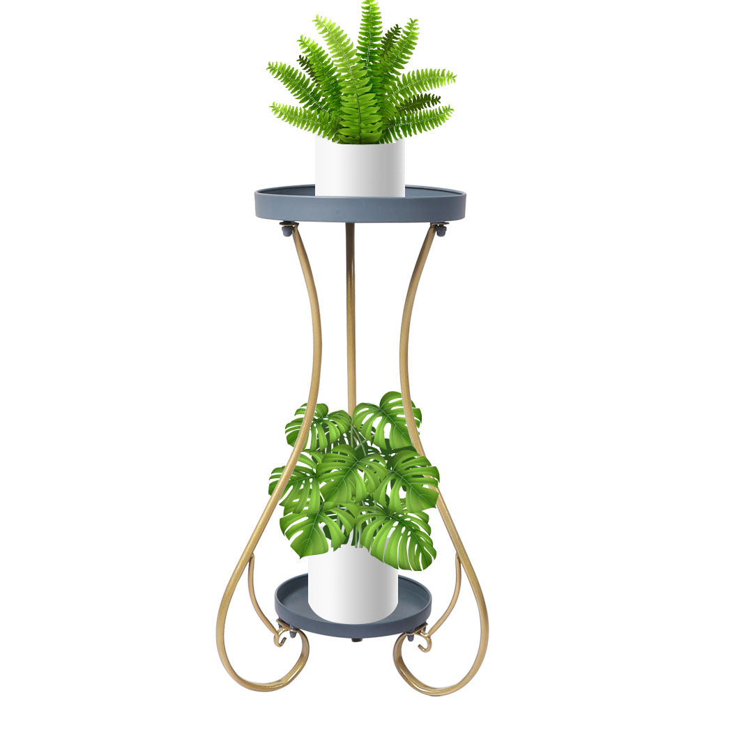 Levede Plant Stand 2 Tiers Outdoor Indoor Medium-1942353745526525952