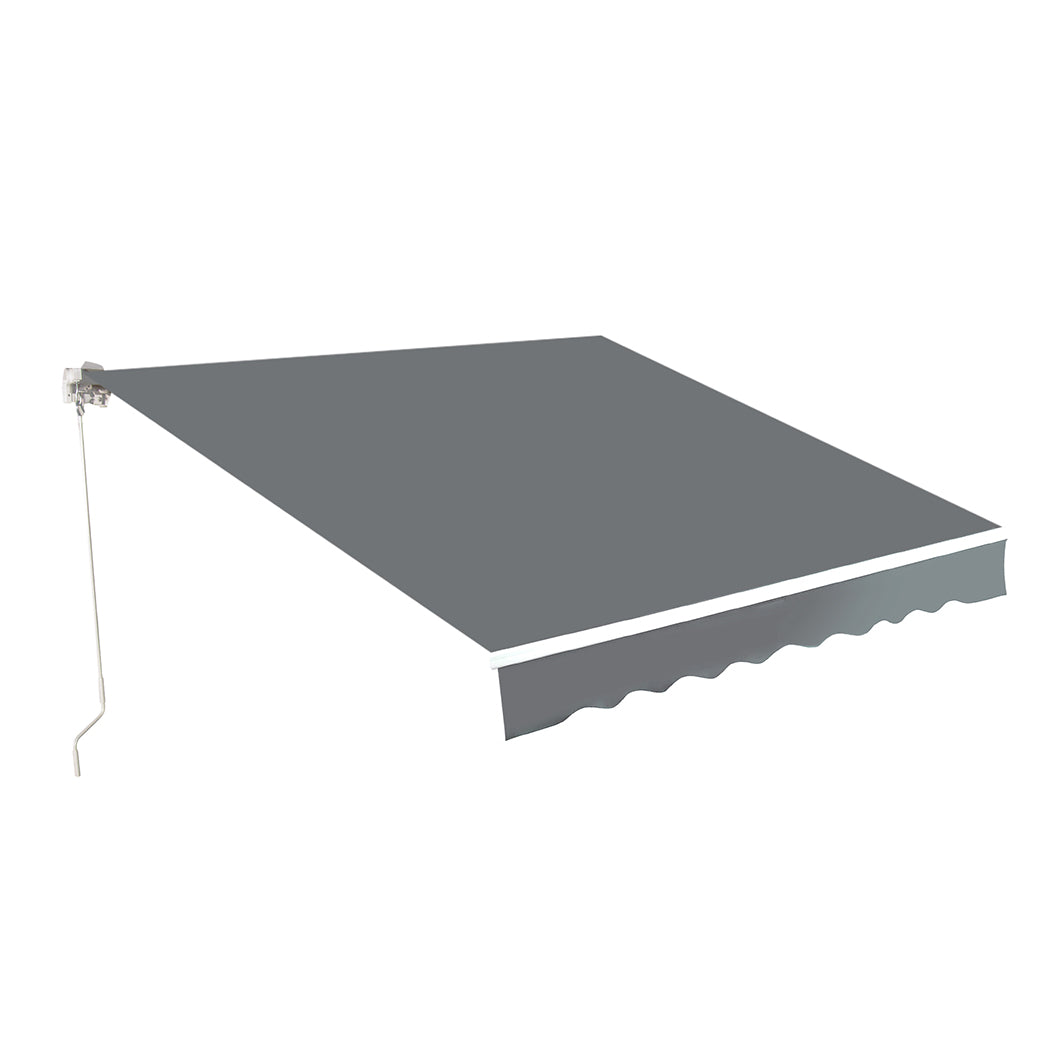 Mountview Folding Arm Awning Retractable Grey-1942353024756355072
