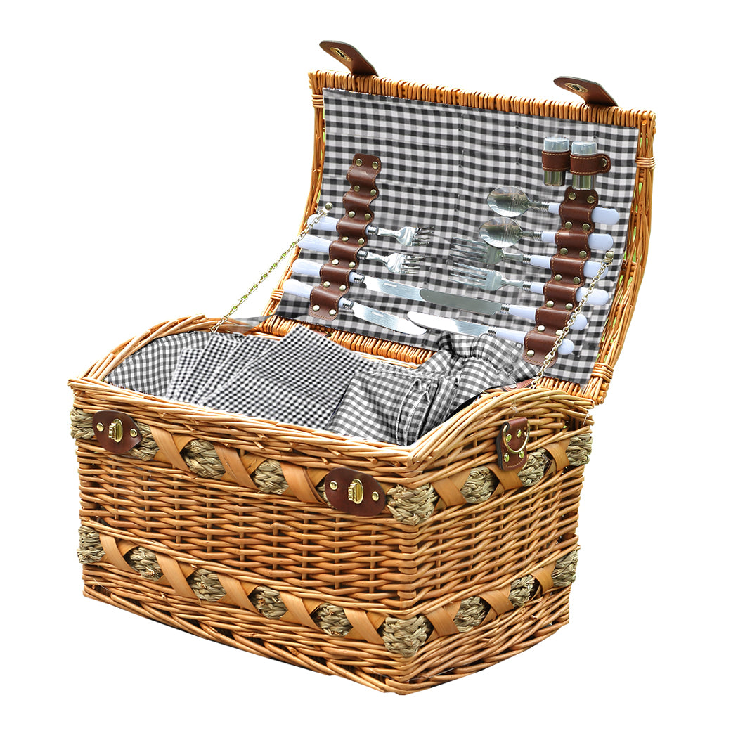 4 Person Picnic Basket Baskets Set Outdoor-1942353284165668864