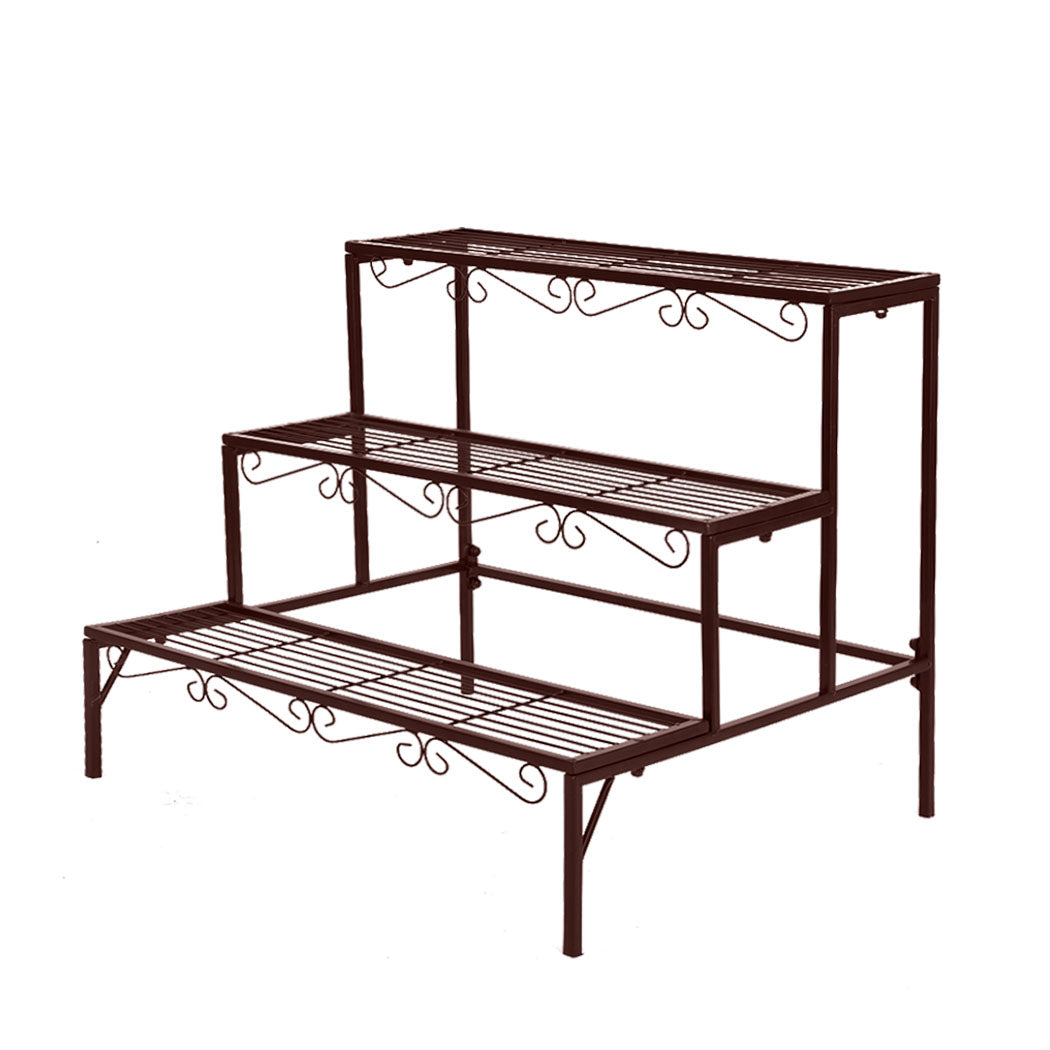 Levede Plant Stand 3 Tier Rectangle-1942352900269412352