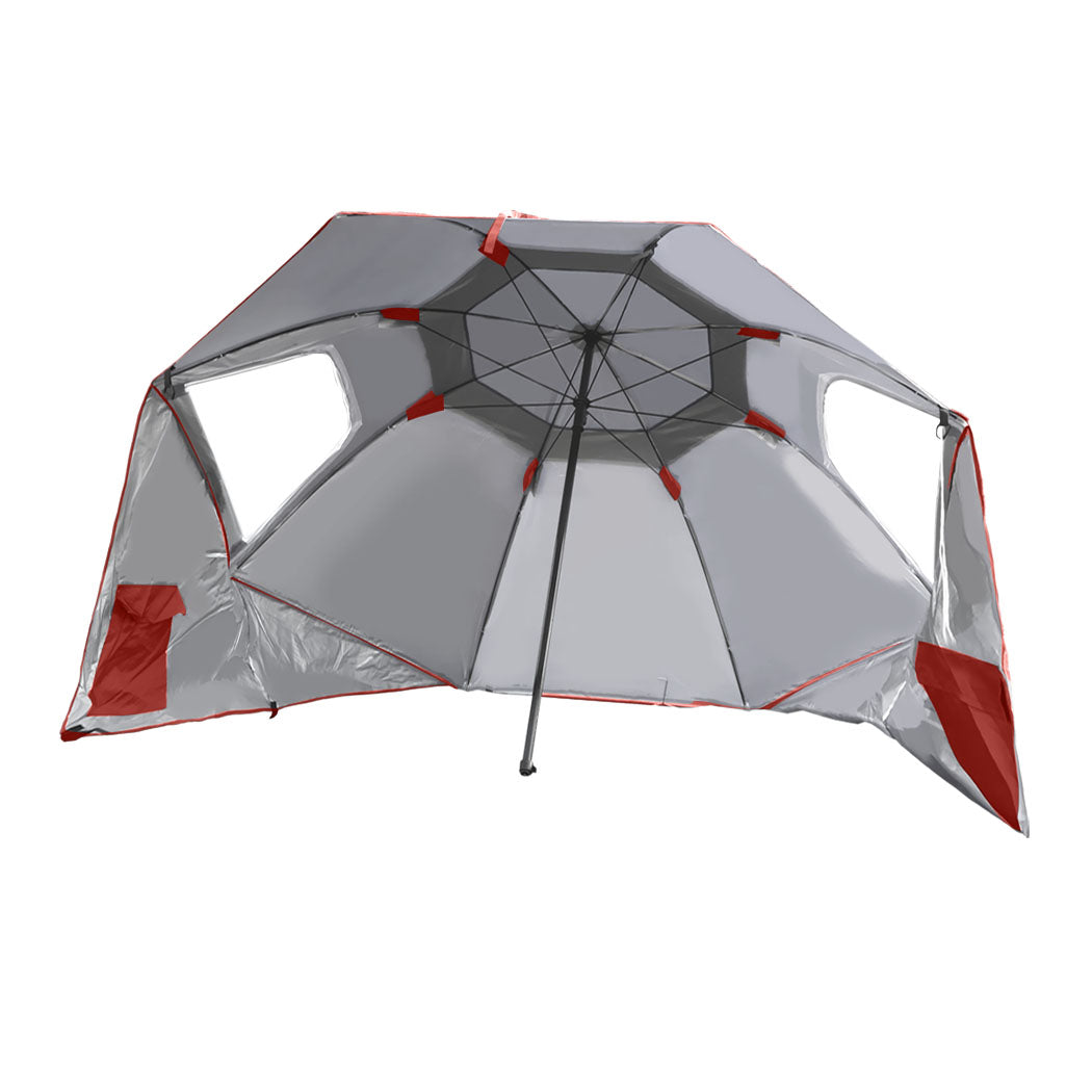 Mountview Beach Umbrella Outdoor Umbrellas Red 2.33M-1942352879868317696