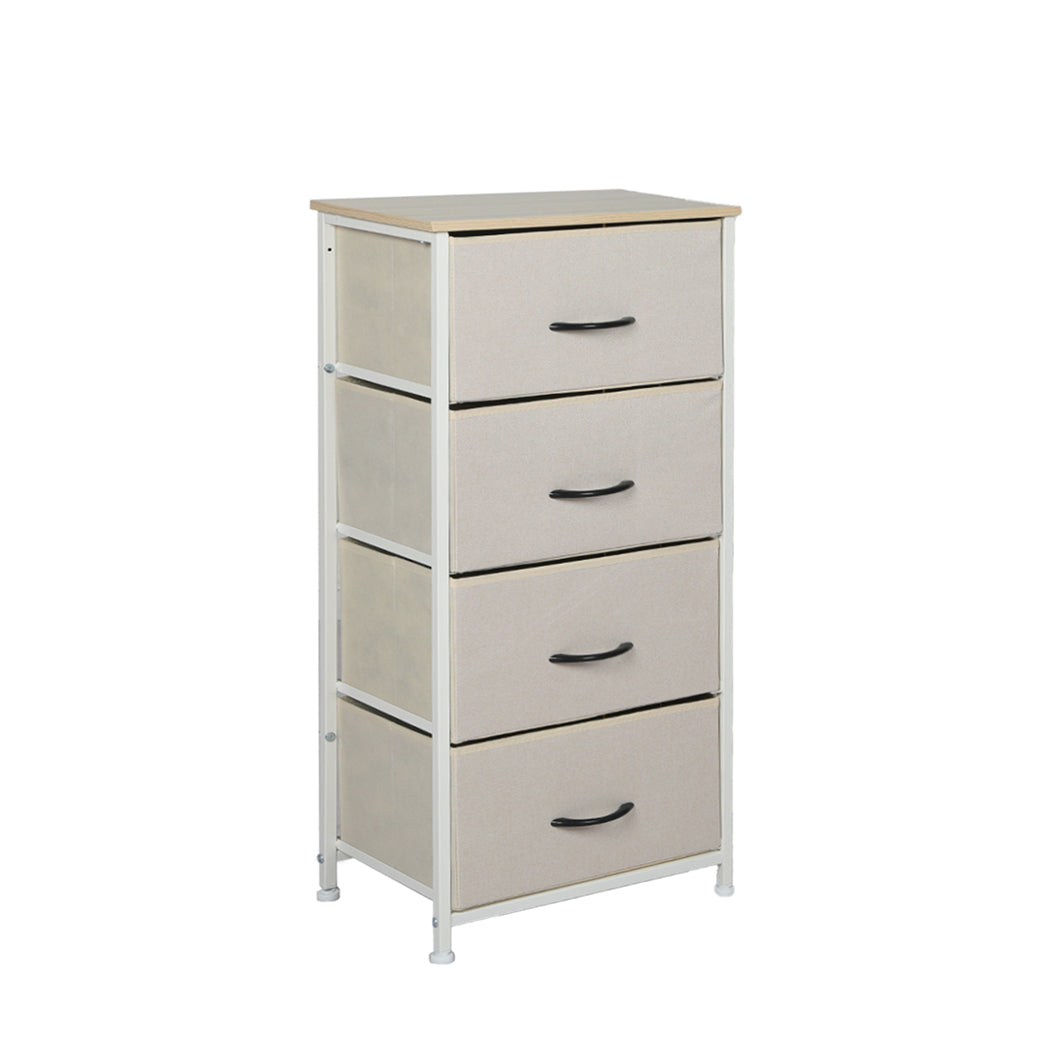 Levede Storage Cabinet Tower Chest Beige-1917016725791051776