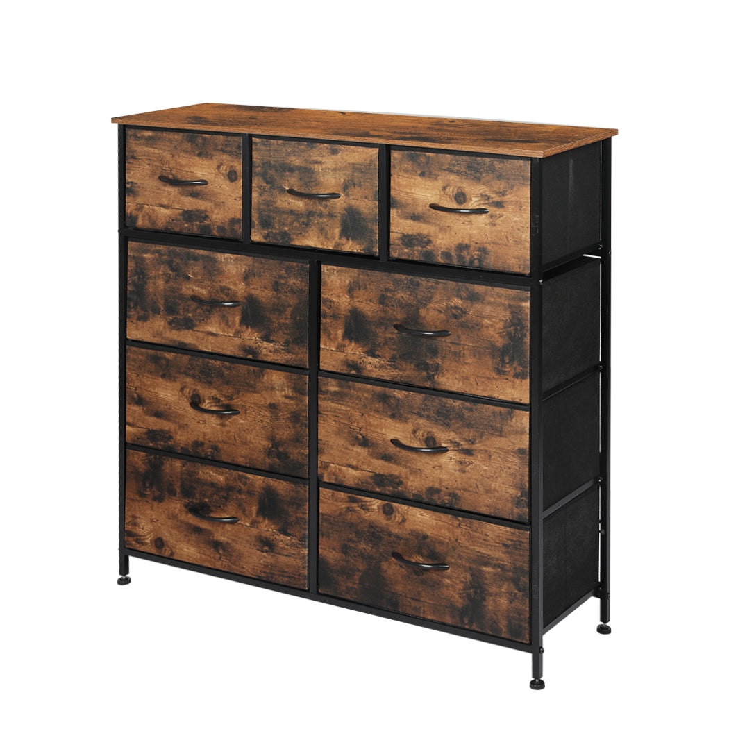 Levede Storage Cabinet Tower Chest Brown Fold-1917016729171660800