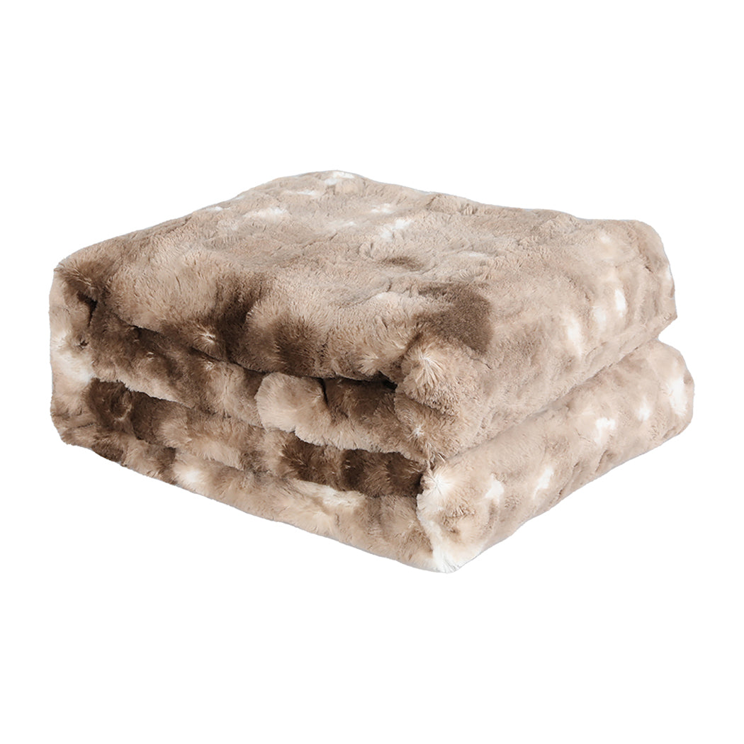 Dreamz Luxury Tie-dyed Blanket Brown 152cm x 203cm-1942353603989737472