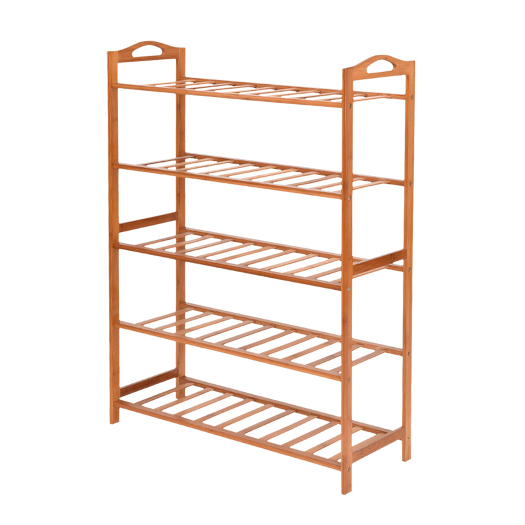 Levede 2x Bamboo Shoe Rack Shoes Organizer-1942353135053967360