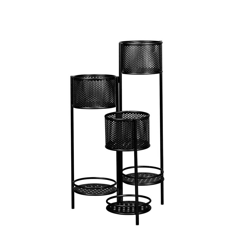 Levede 6 Tier Plant Stand Swivel Outdoor Black-1942353741919424512