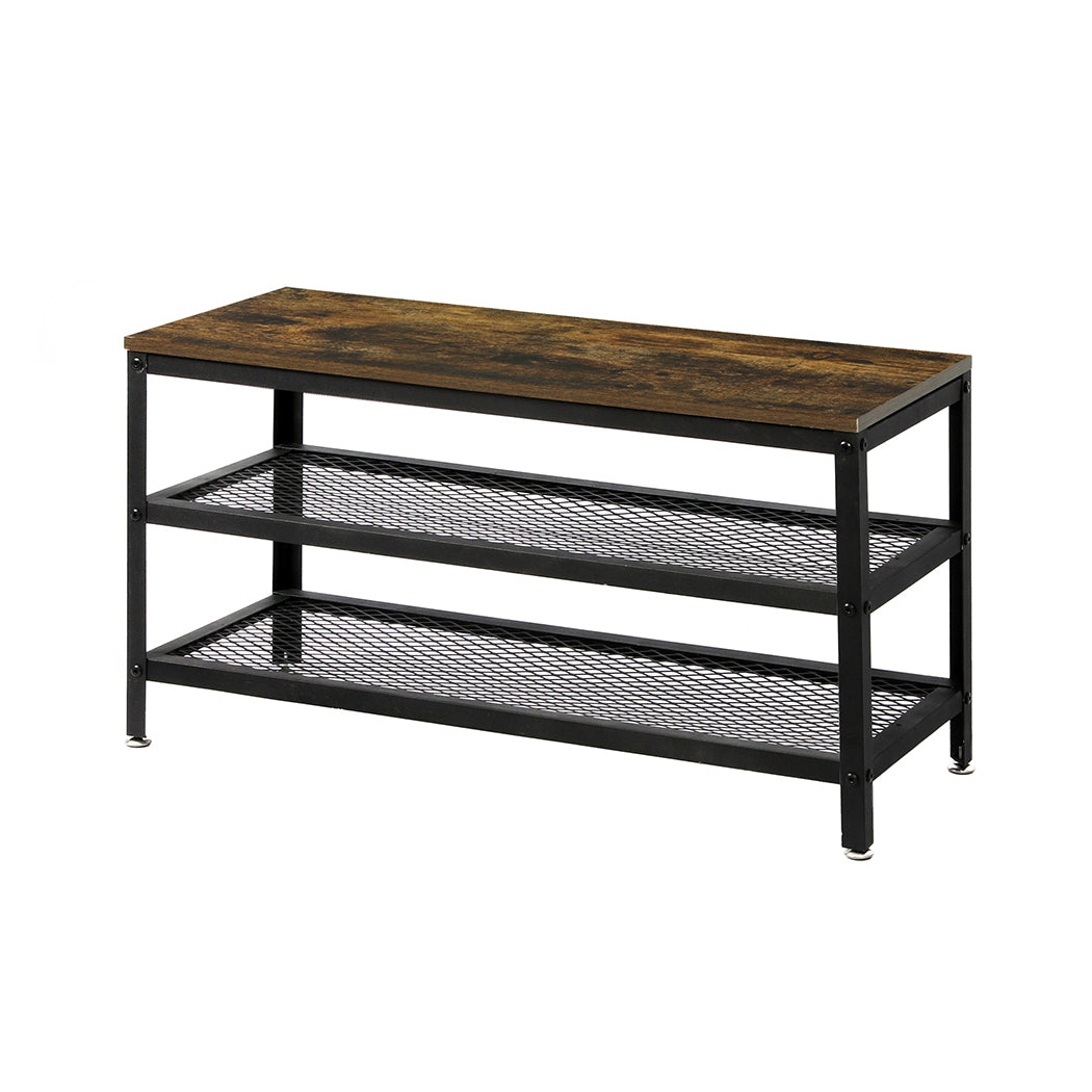 Levede 3-Tier Shoe Rack Bench Storage Cabinet 73cm-1942353136249344000