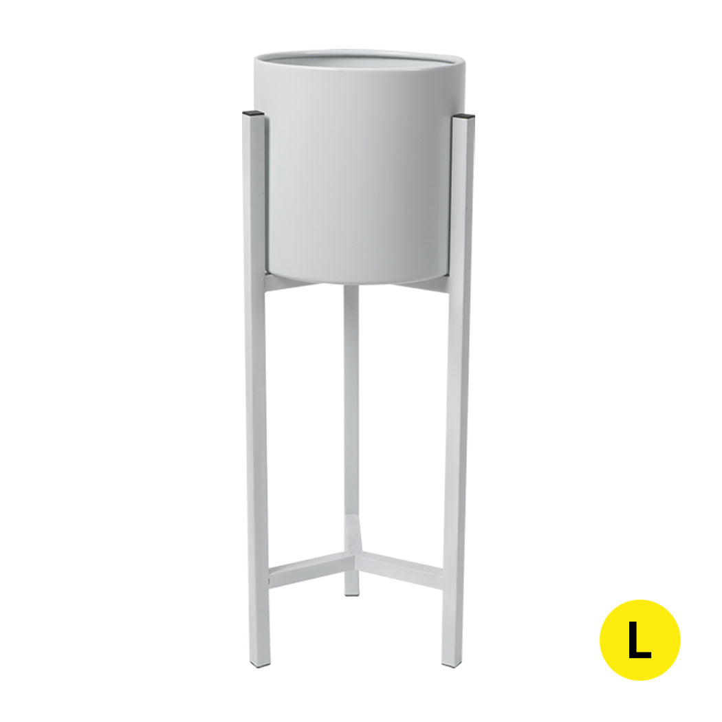 Levede Plant Stand Garden Planter Metal White Large-1942352905852030976
