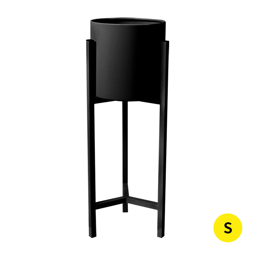 Levede Plant Stand Garden Planter Metal Black Small-1942352906019803136