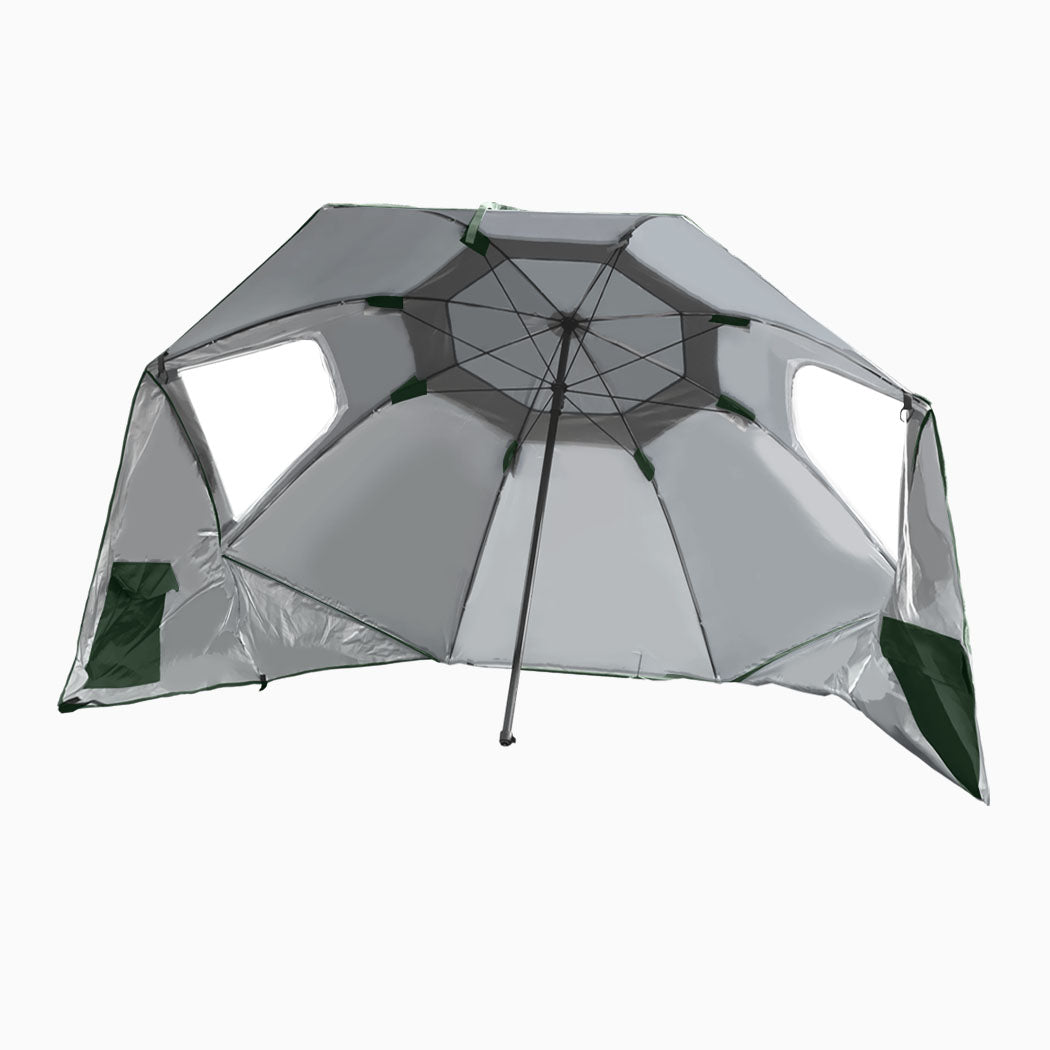 Mountview Beach Umbrella Outdoor Umbrellas Green 2.33M-1942352879696351232