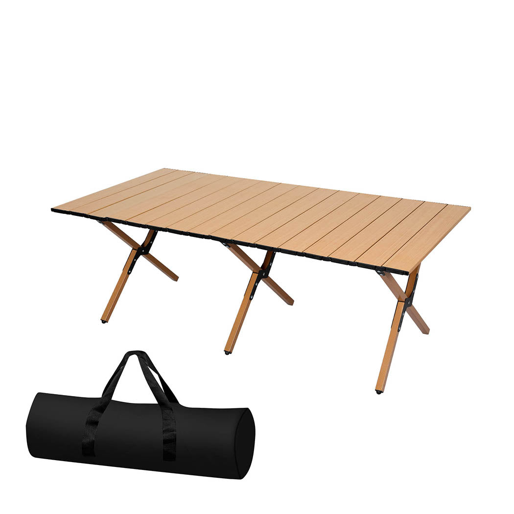 Levede Folding Camping Table Foldable Oak-1942353030129258496