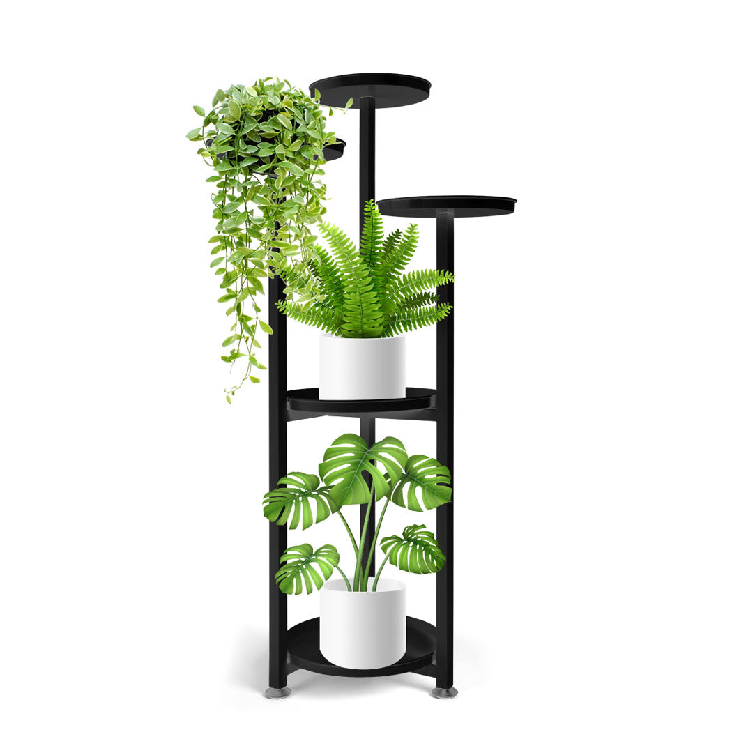 Levede Plant Stand Outdoor Indoor Flower Black Medium-1942352903385780225