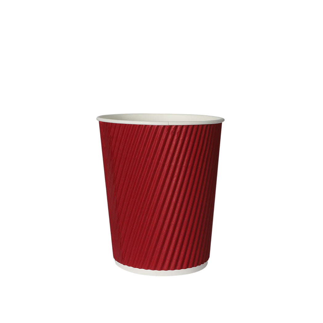 1000 Pcs 8oz Disposable Takeaway Coffee Red-1942353276599144449