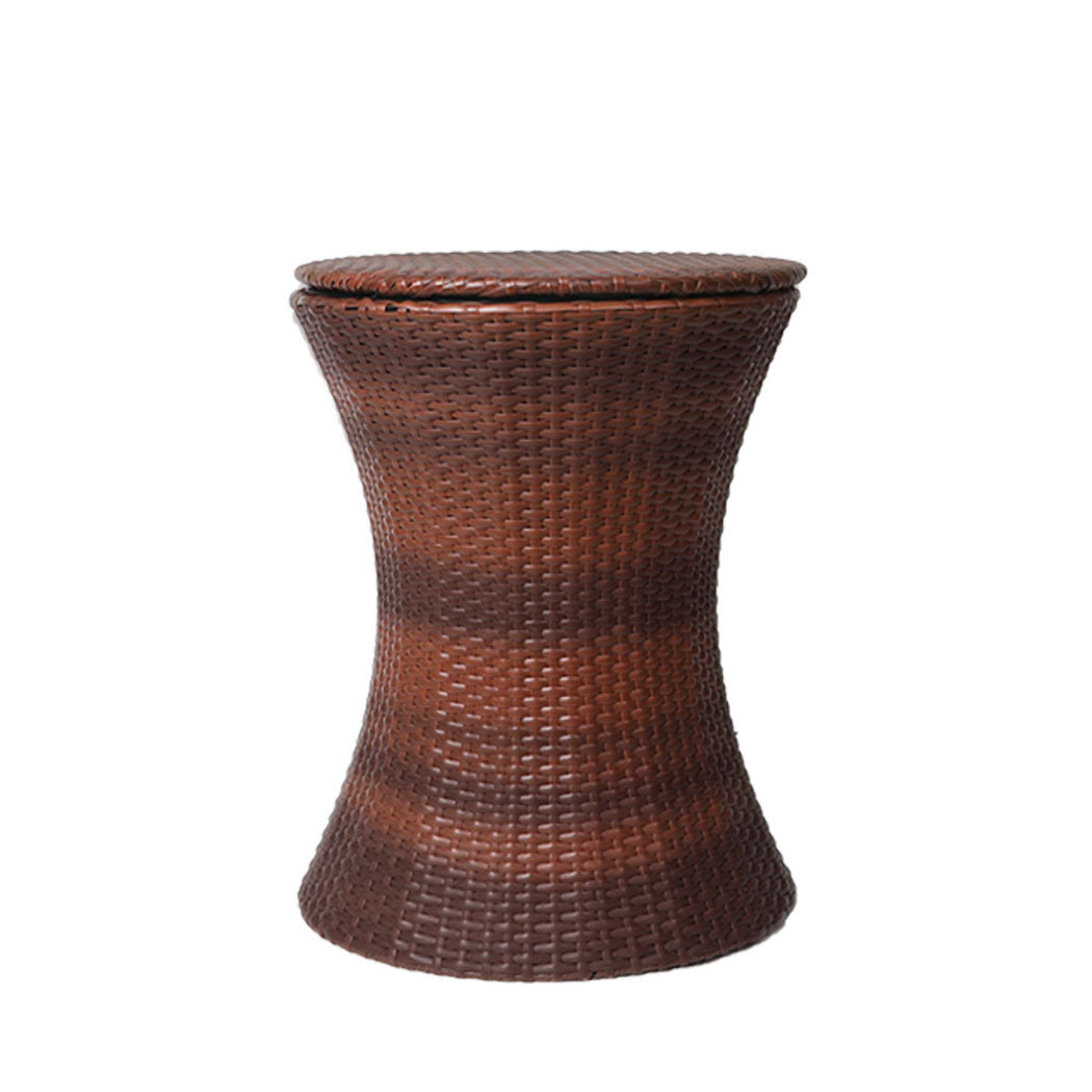 Levede Cooler Ice Bucket Table Bar Outdoor Black and brown-1942353018750111745