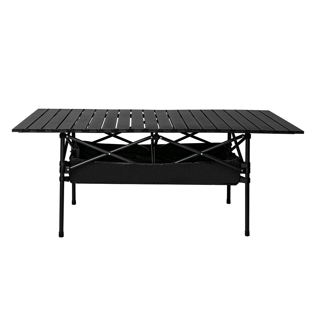 Levede Folding Camping Table Portable Black-1942353032847167489