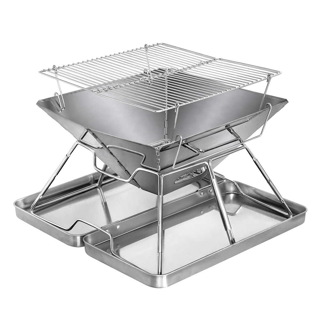Levede Folding BBQ Portable Charcoal Grill 2-IN-1-1942353695488479233