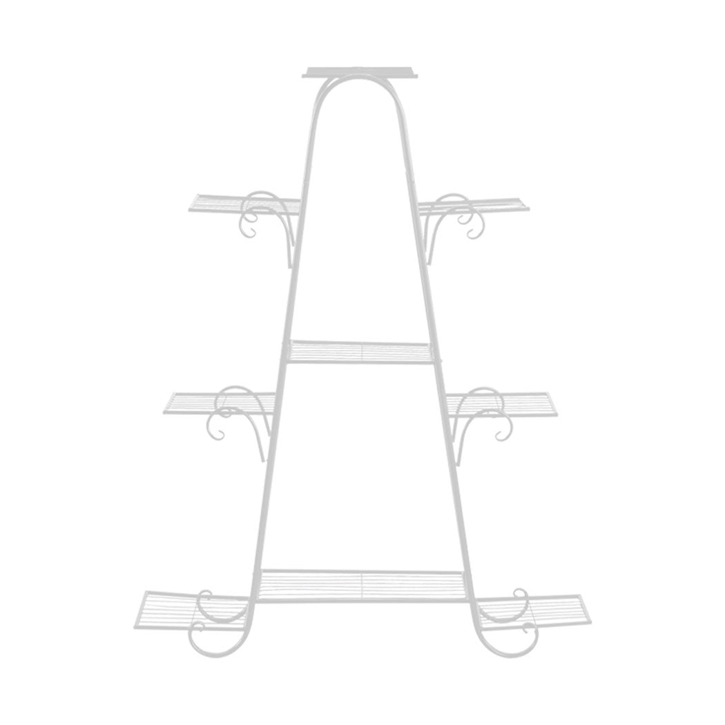 Levede Plant Stand Outdoor Indoor Metal White-1942353740073930753