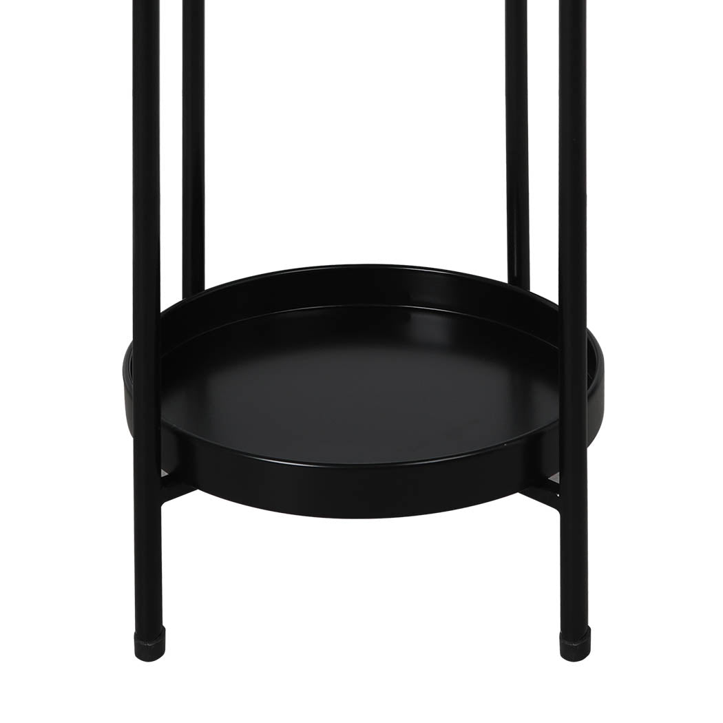 Levede 2 Tier Plant Stand Outdoor Indoor Black Large-1942352906850275329