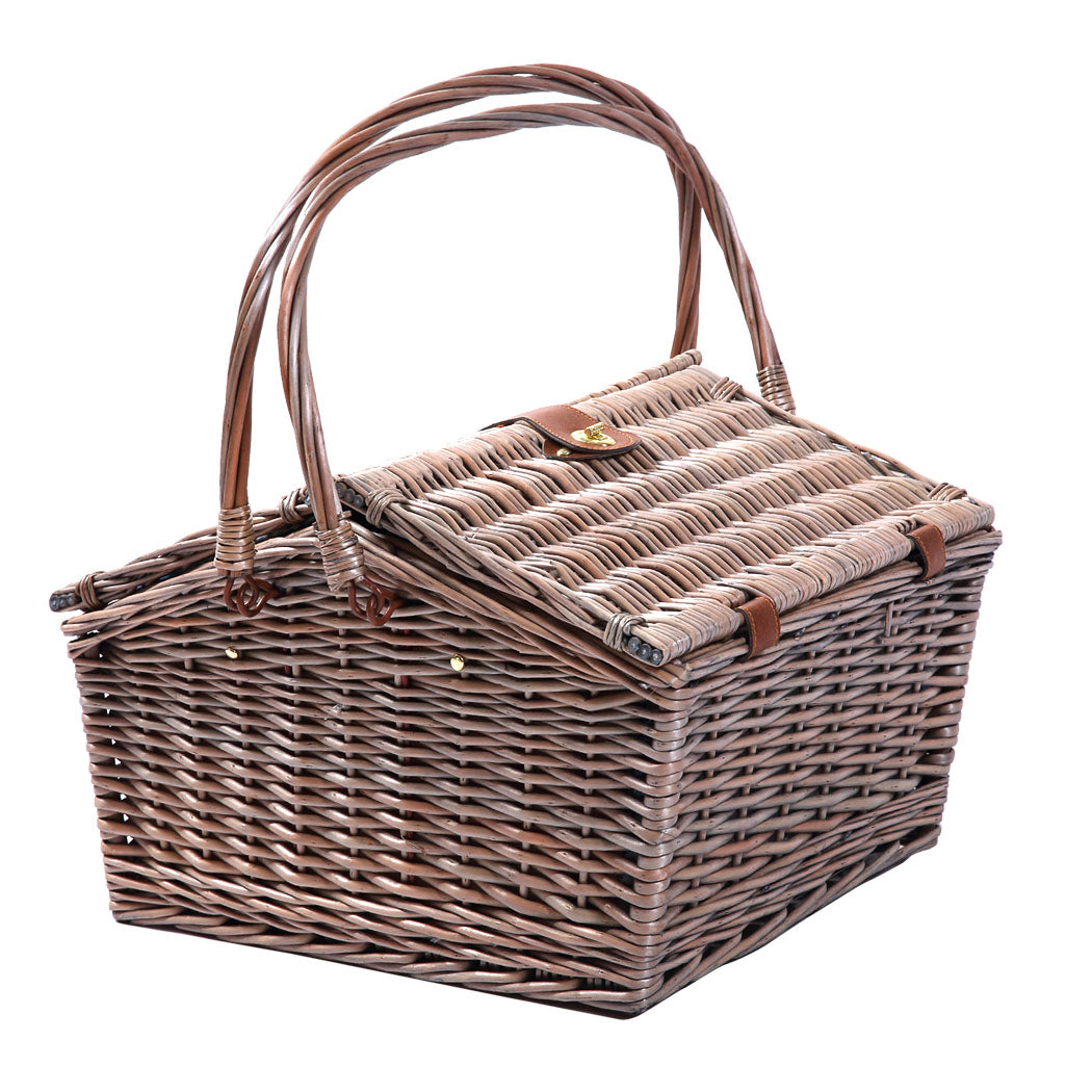 4 Person Picnic Basket Baskets Set Outdoor-1942353283398111233