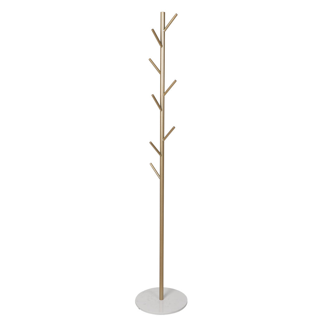Levede Coat Rack Hat Clothes Stand Hanger Gold-1942353103588298753