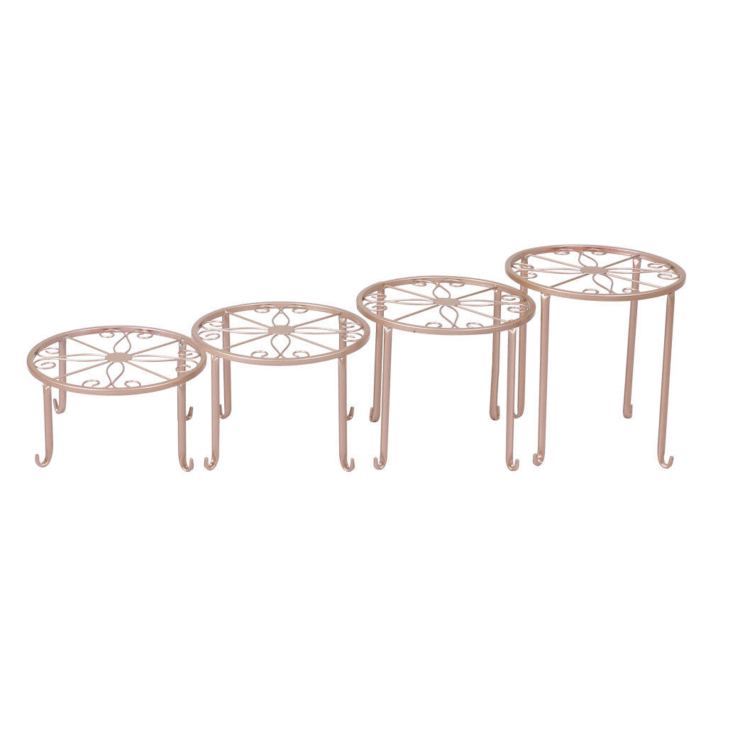 4 x Levede Metal Plant Stand Outdoor Rose Gold-1942353738572369921