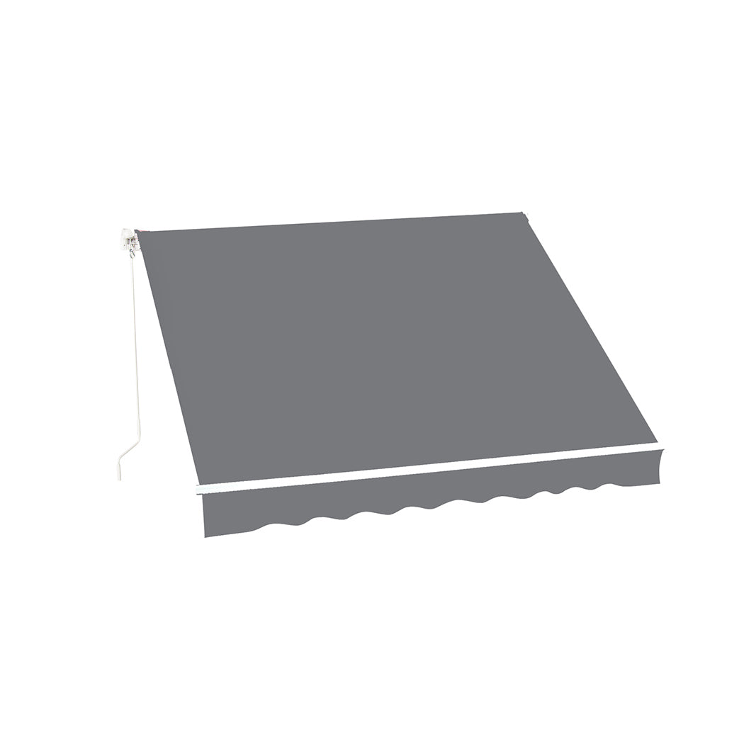 Mountview Folding Arm Awning Retractable Grey-1942353024588582913