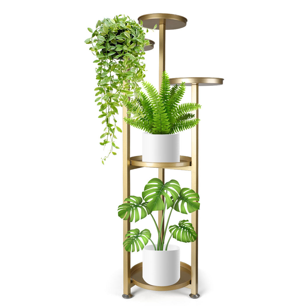 Levede Plant Stand Outdoor Indoor Flower Gold Large-1942352902878269441