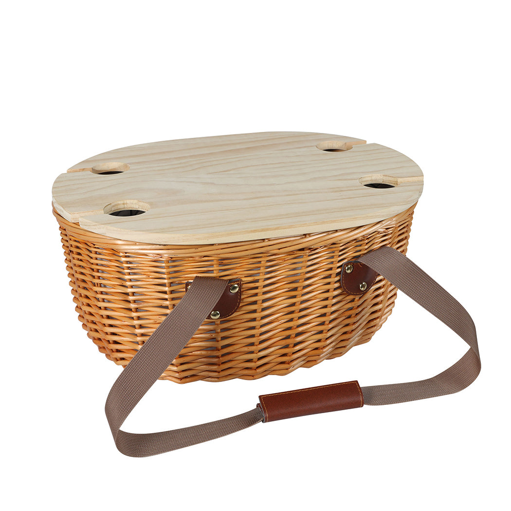 Picnic Basket Set Willow Baskets Outdoor-1942353284866117633