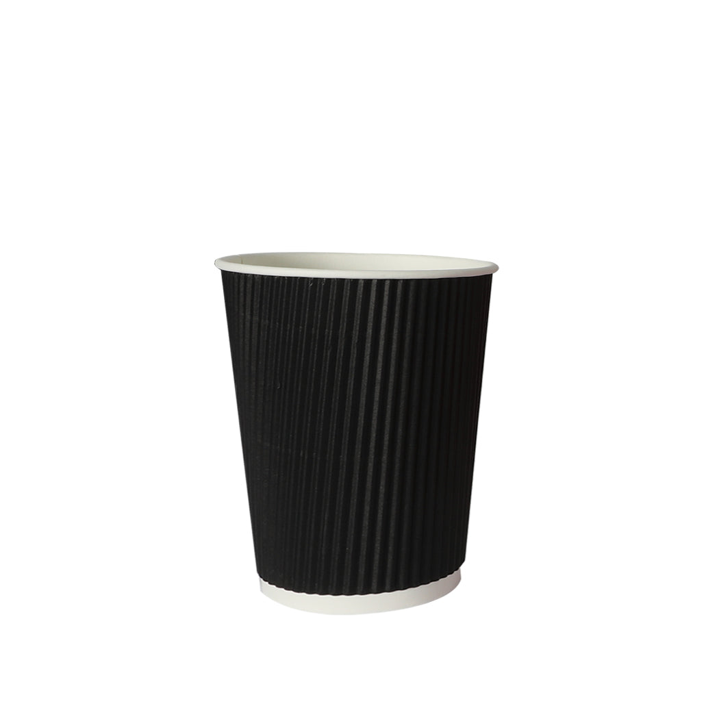 1000 Pcs 8oz Disposable Takeaway Coffee Black-1942353276422983681