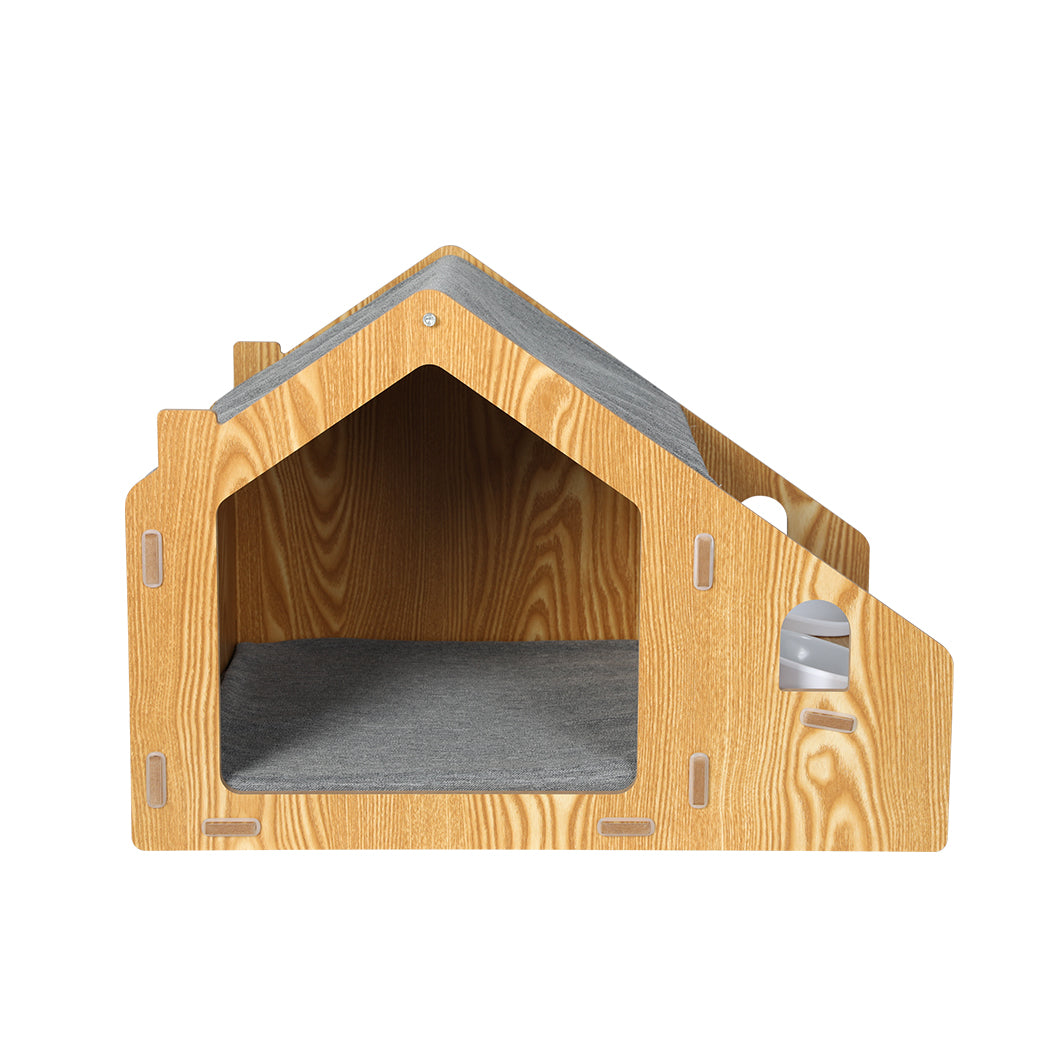 PaWz Wooden Pet House Cat Kennel Elevated-1942352763170197505