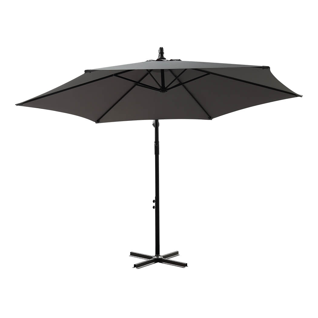 Mountview 3M Outdoor Umbrella Cantilever Grey Without Base-1942353014971043841