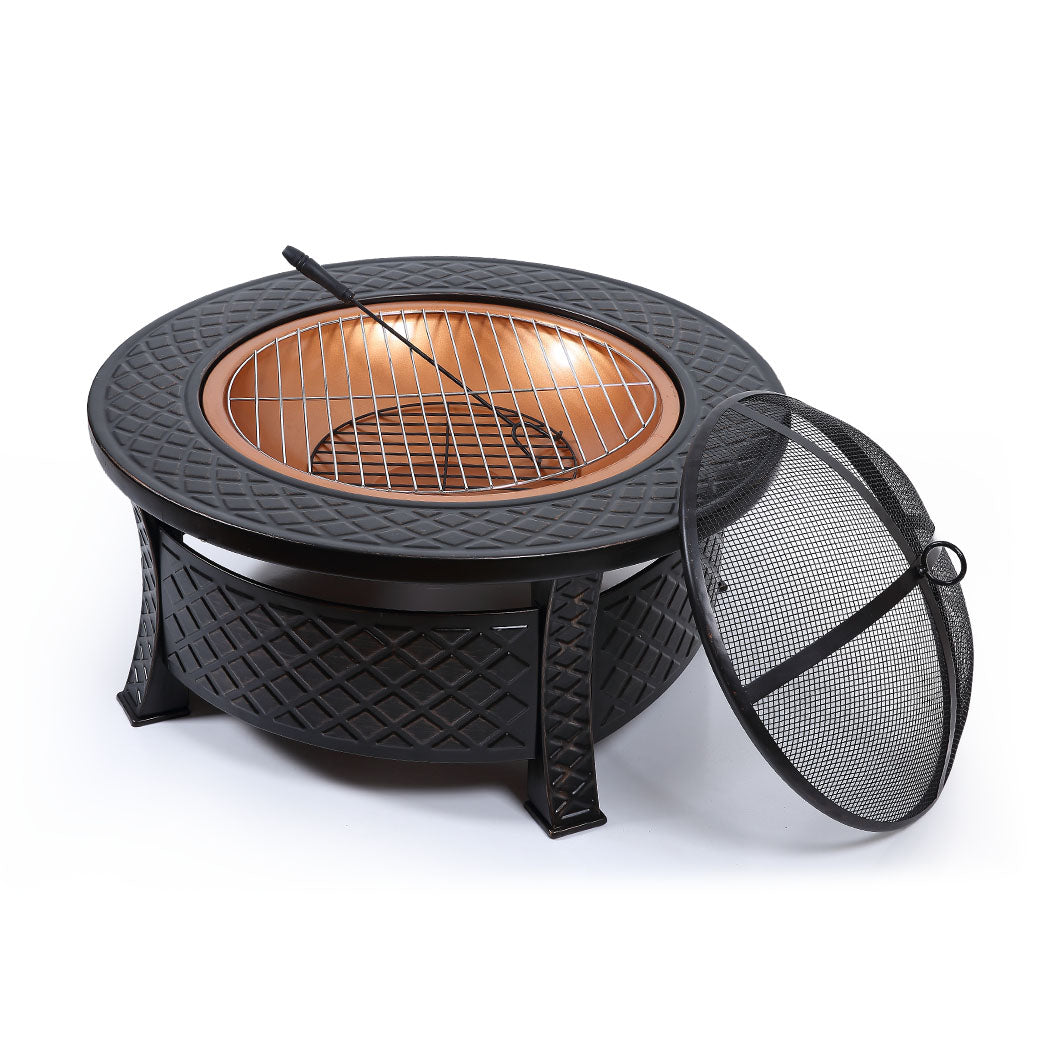 Moyasu 3 IN 1 Fire Pit BBQ Grill Pits-1942353057035718657