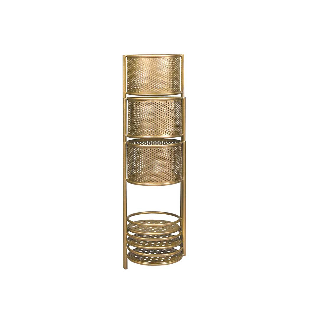 Levede 6 Tier Plant Stand Swivel Outdoor Gold-1942353742091390977