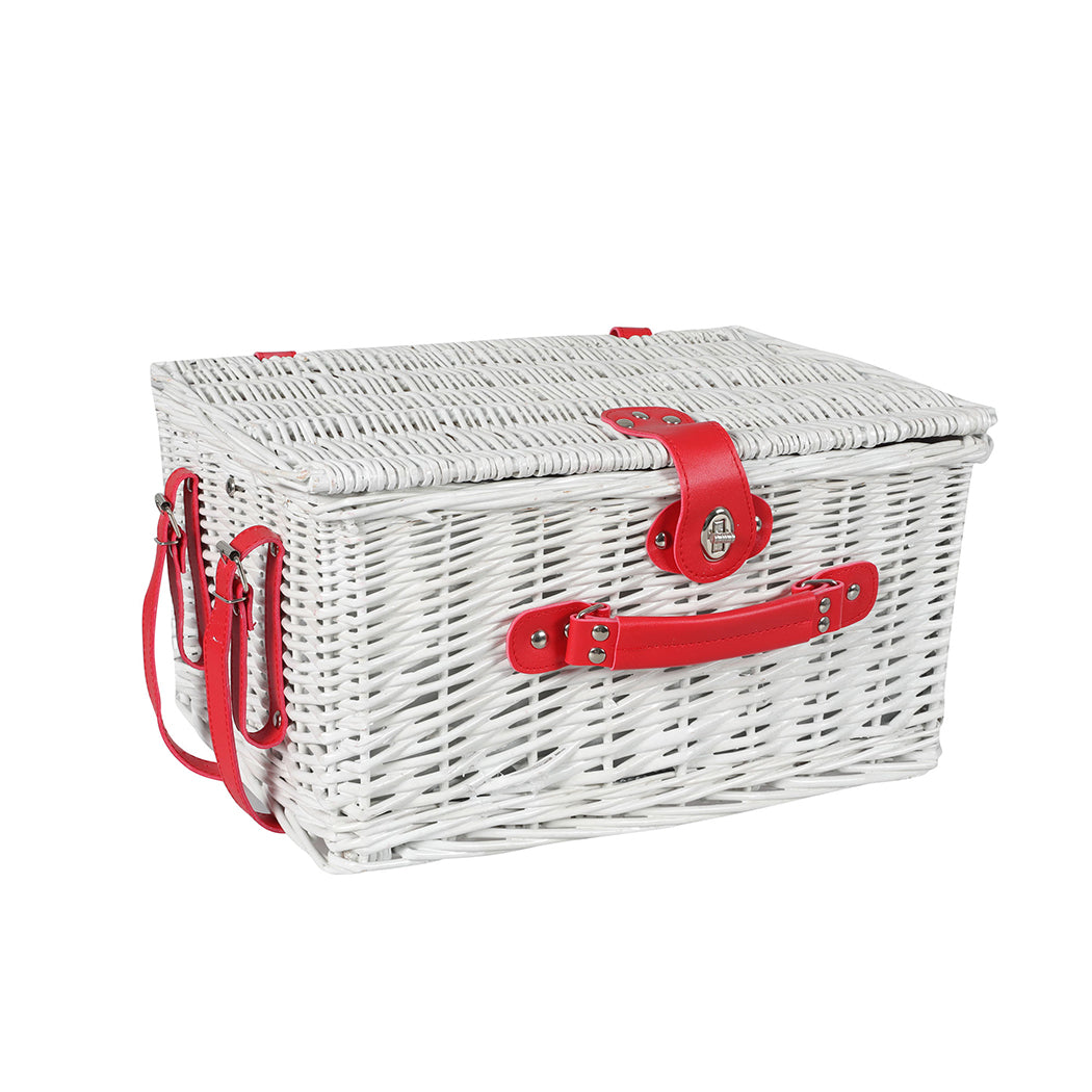 Picnic Basket Set Baskets 4 Person Wicker-1942353285050667009