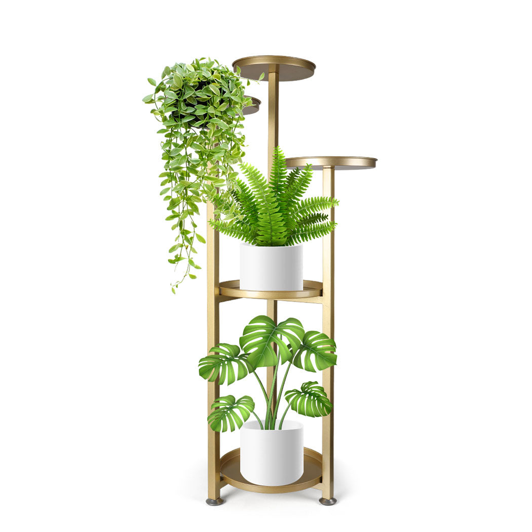 Levede Plant Stand Outdoor Indoor Flower Gold Medium-1942352903725518849