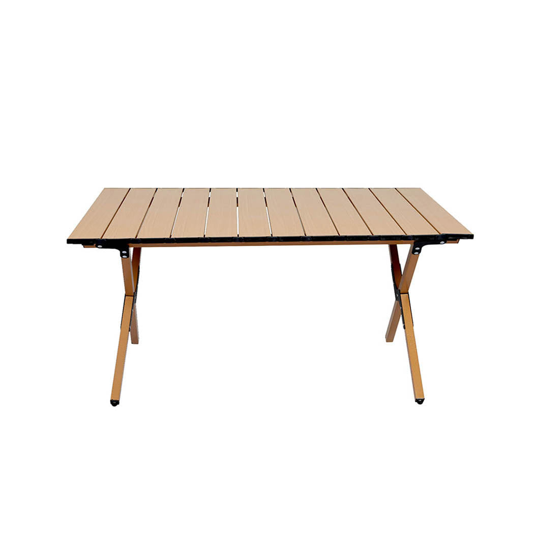 Levede Folding Camping Table Chair Set Oak-1942353031140085761