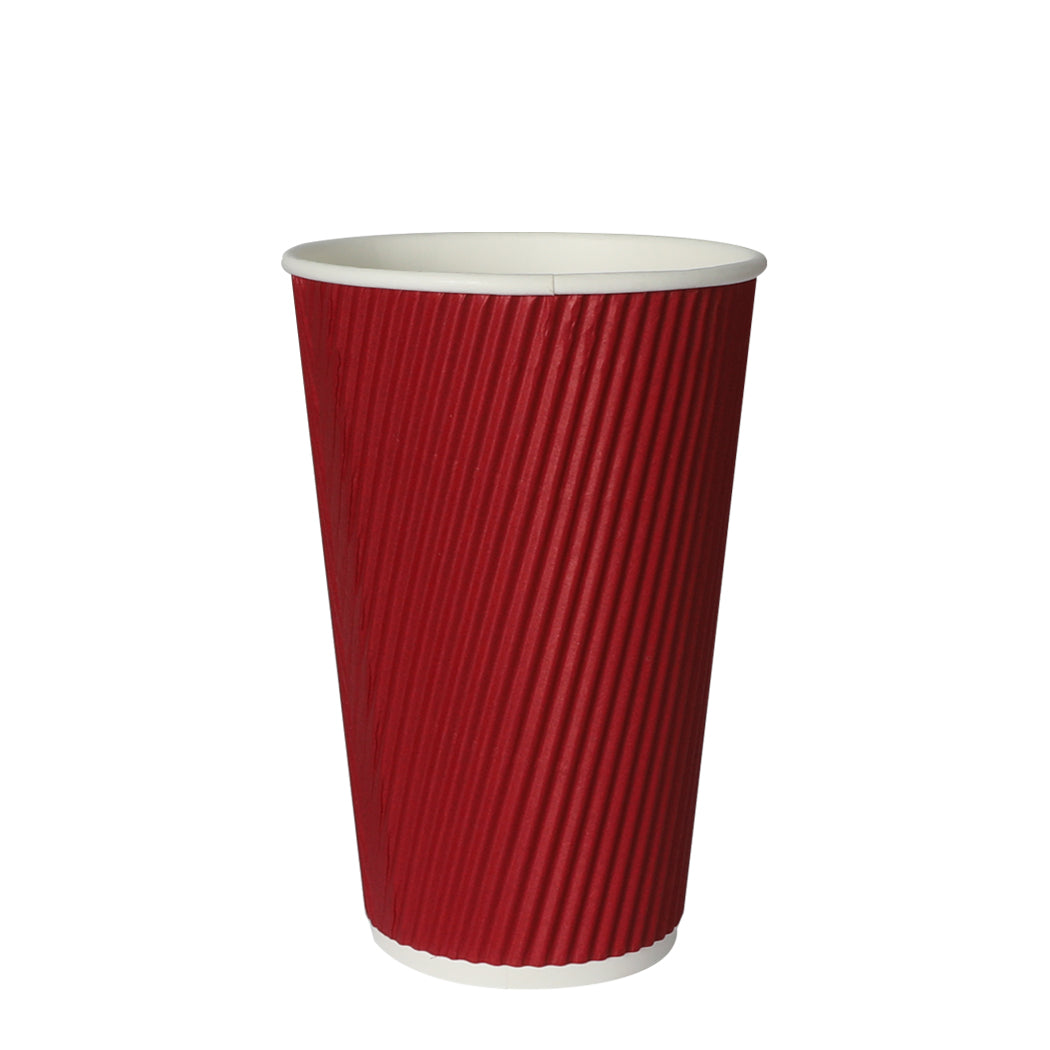 100 Pcs 16oz Disposable Takeaway Coffee Red-1942353276968243201