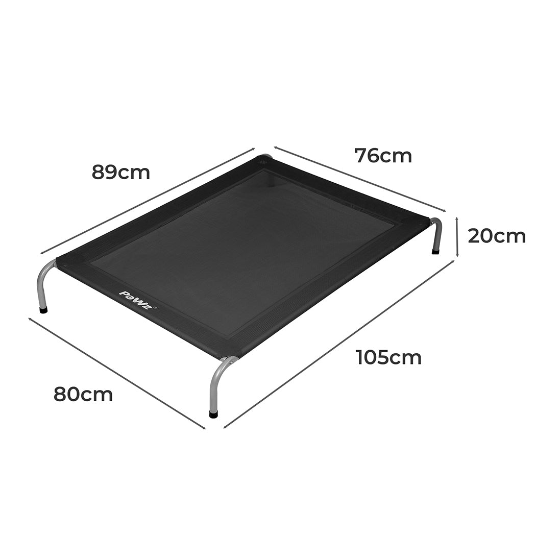 PaWz Elevated Trampoline Pet Bed Dog L Black Large-1942352768006230018