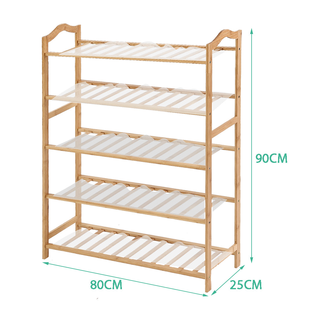 Levede Bamboo Shoe Rack Storage Wooden-1942353134701645826