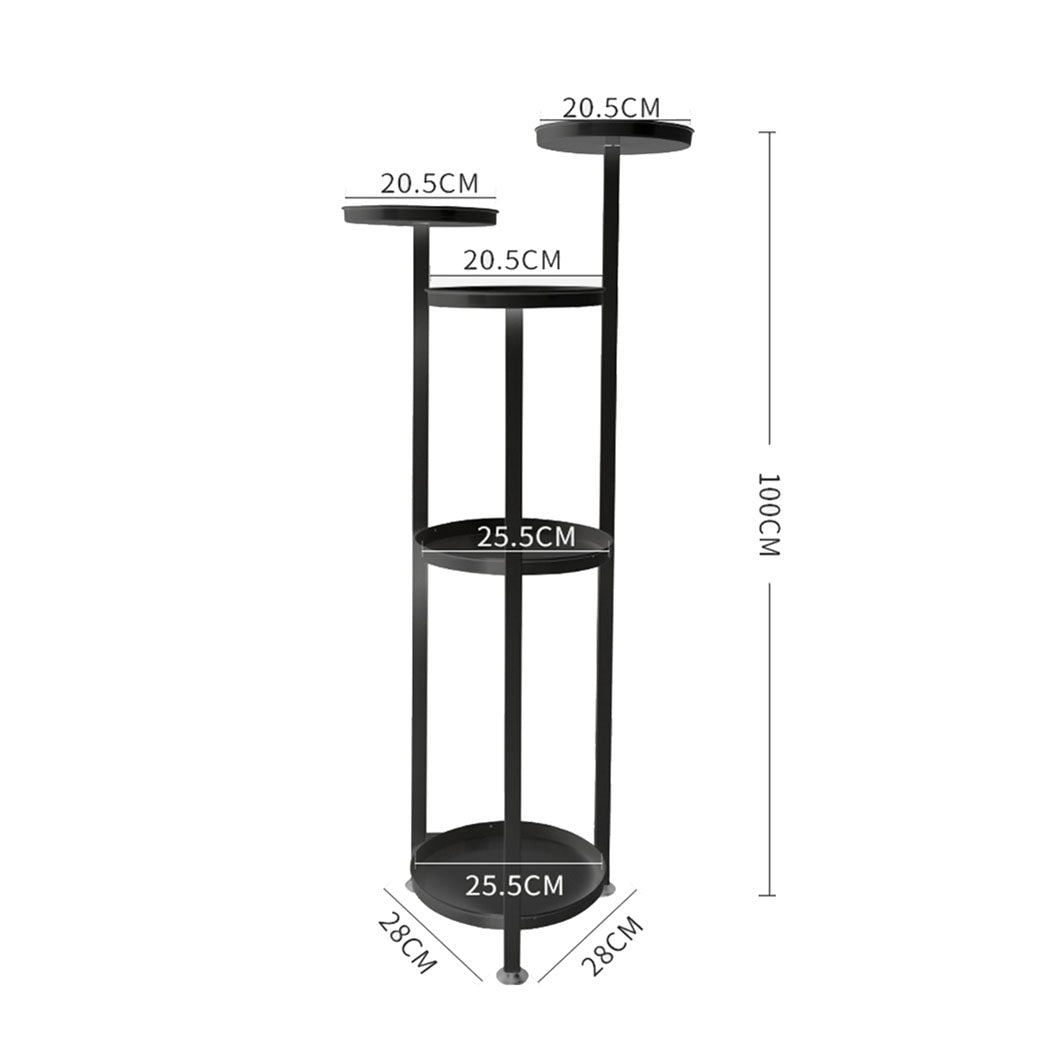 Levede Plant Stand Outdoor Indoor Flower Black Medium-1942352903385780226