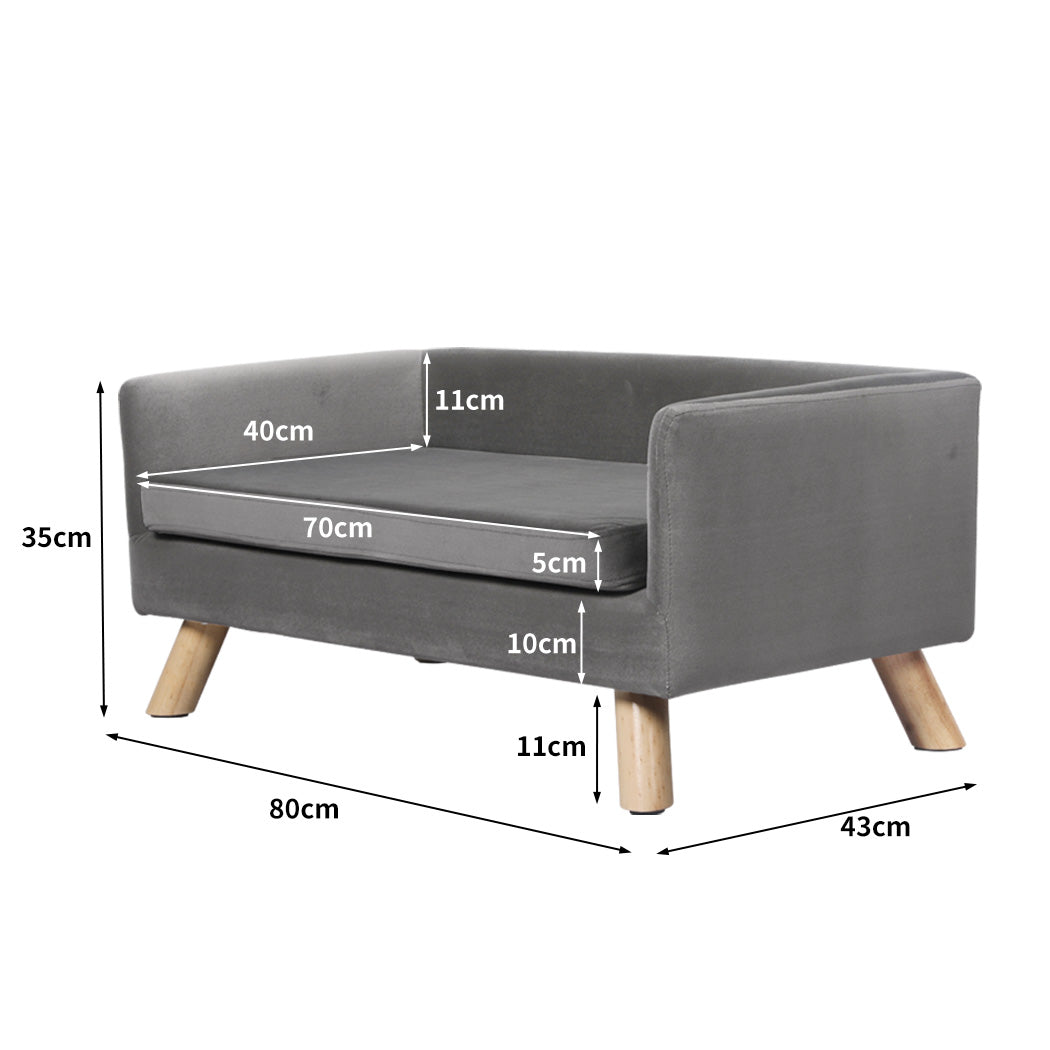 PaWz Pet Sofa Bed Dog Warm Soft Lounge Grey-1942352745336016898