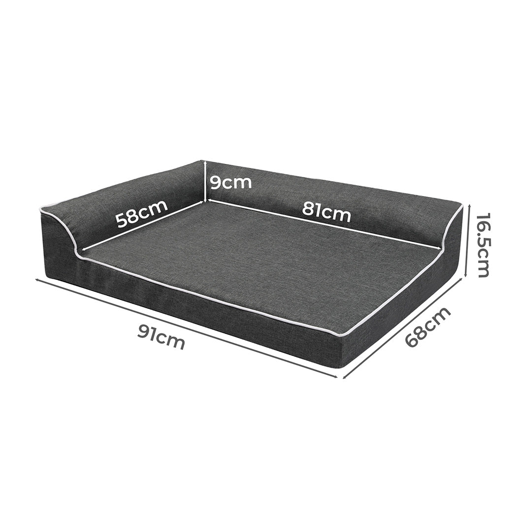 Pawz Orthopedic Dog Bed L Grey-1942353667885764610