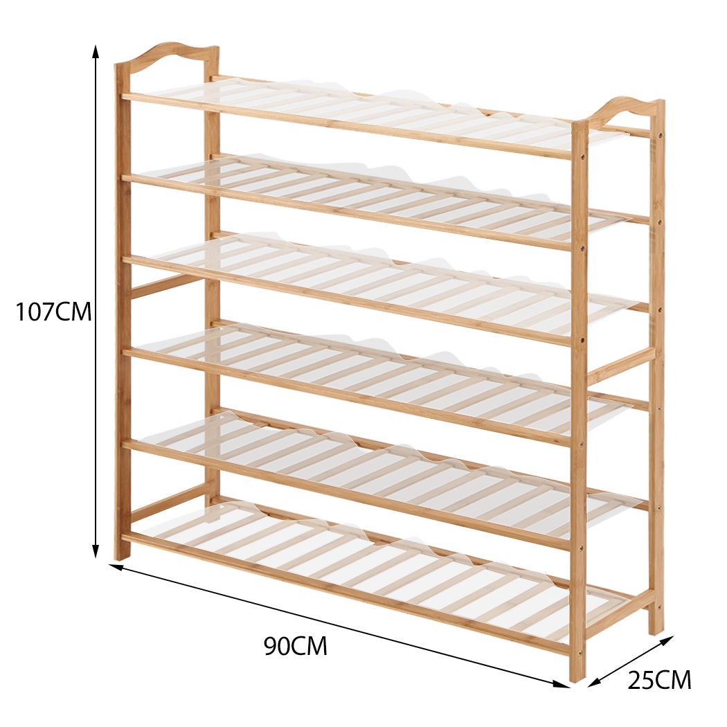 Levede Bamboo Shoe Rack Storage Wooden 90cm-1942353135741833216