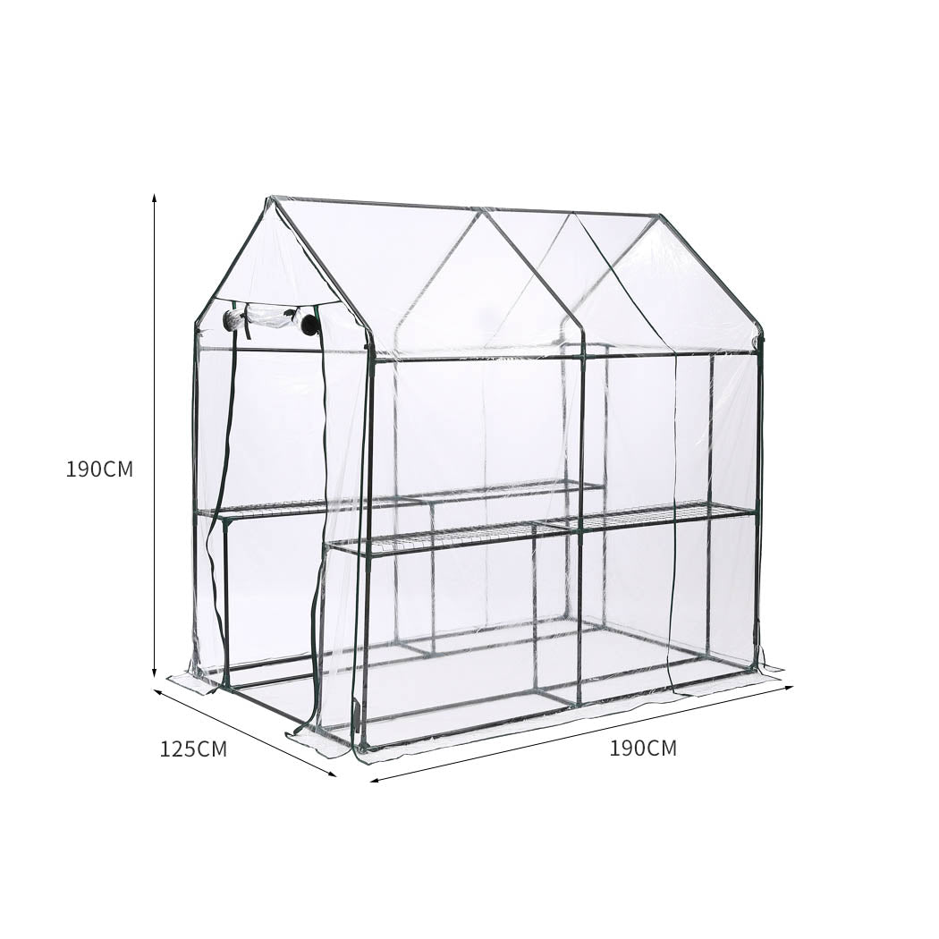 Levede 2 Tier Walk In Greenhouse Garden-1942352905365491714