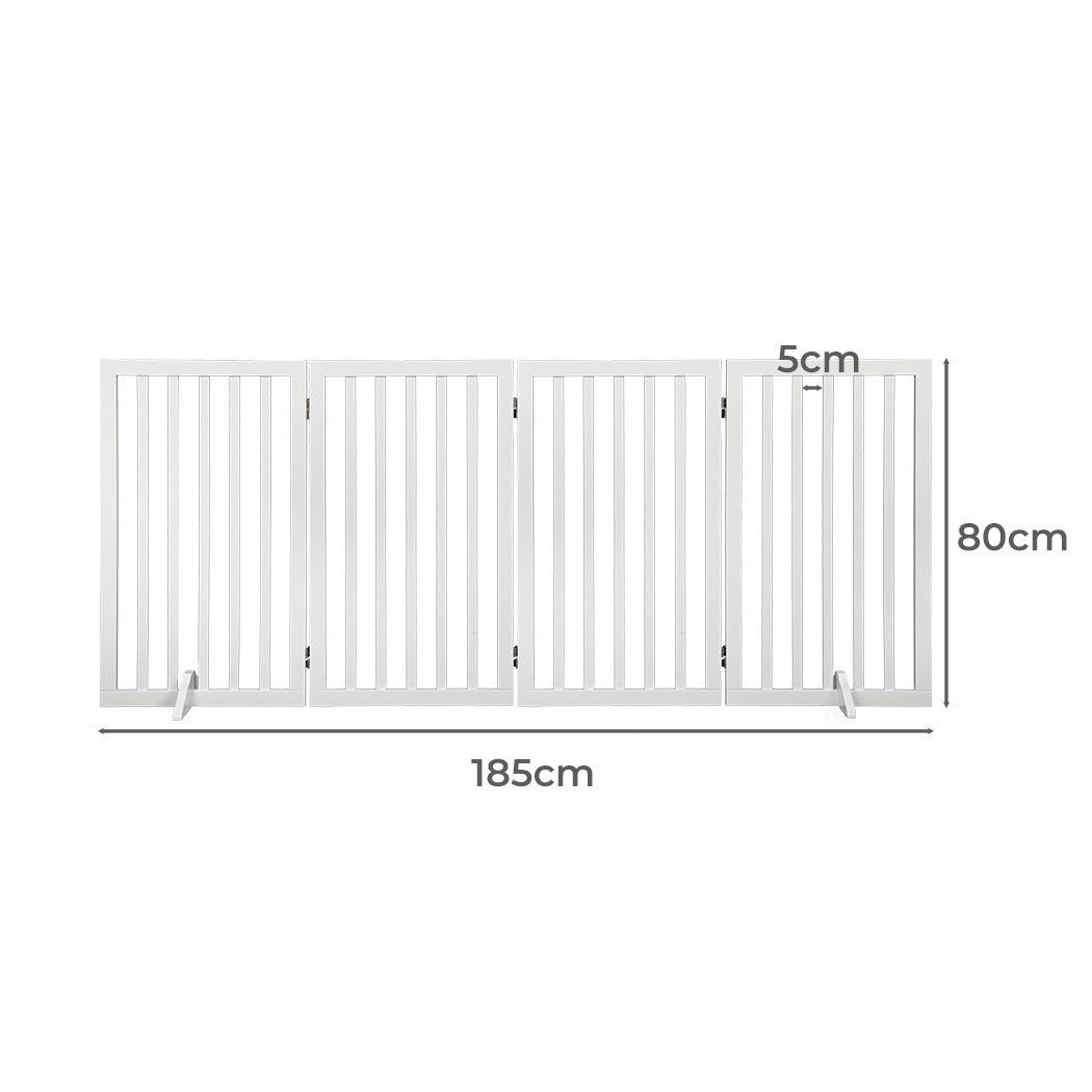 PaWz Wooden Pet Gate Dog Fence Safety White 800x 3MM-1942353081001971714