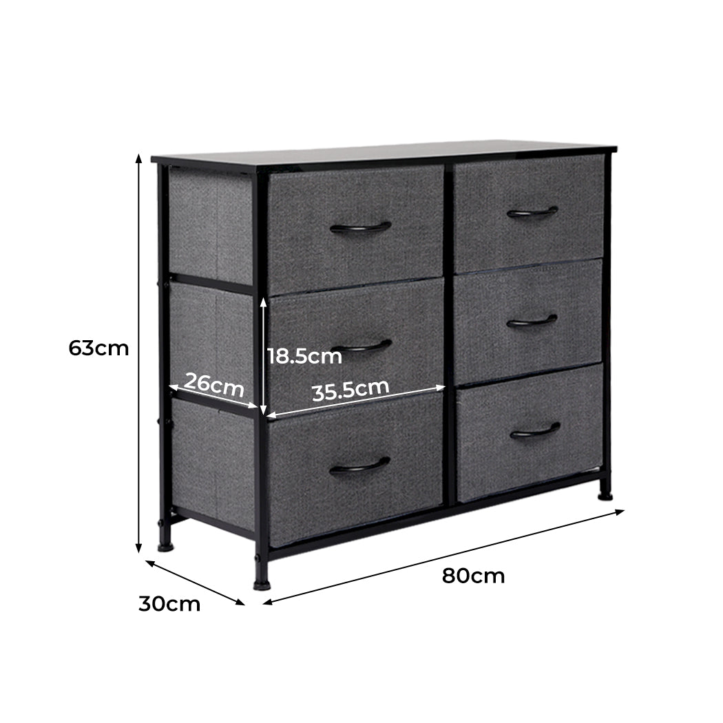 Levede Storage Cabinet Tower Chest Dark Grey-1917016725308706818